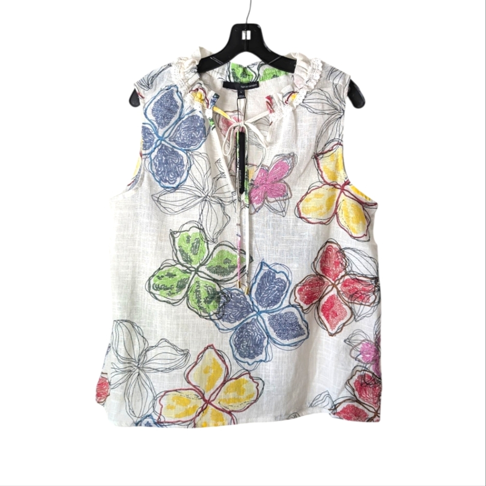 NWT Benard Multicolor Floral Sleeveless Top.